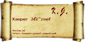 Kasper József névjegykártya