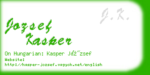 jozsef kasper business card